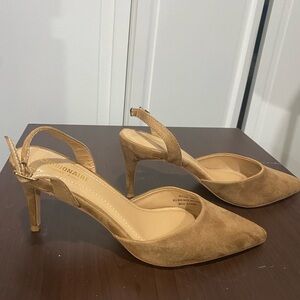 3 for $20 Cushionaire Elegant Tan Slingback Heels